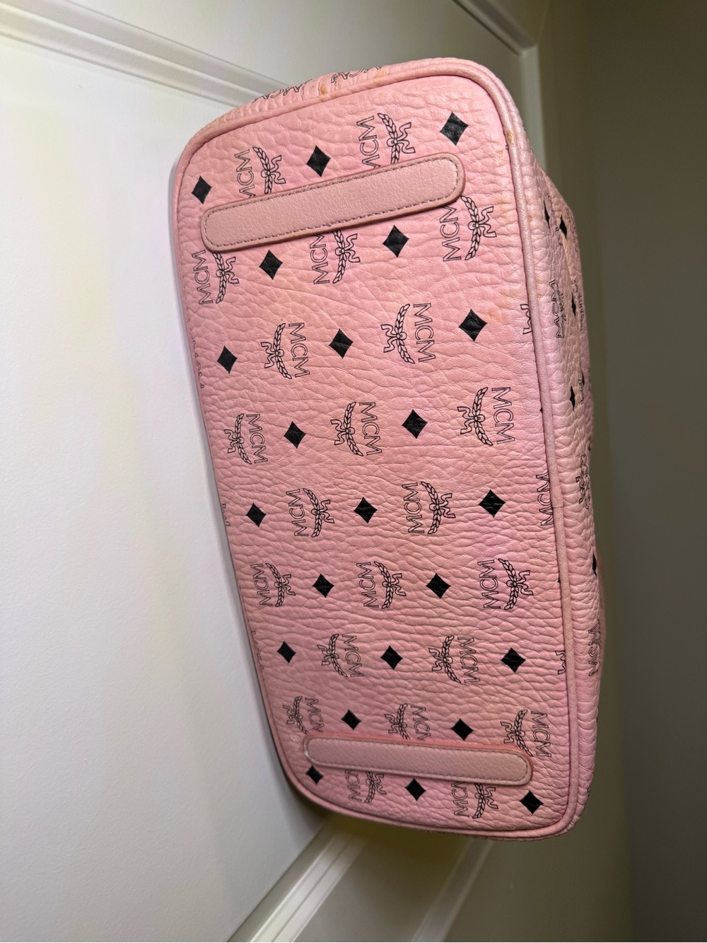 MCM Pink Visetos Tote with Detachable Pouch - Picture 5 of 16